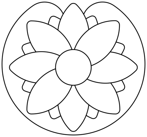 Lotus Emoji Coloring Page